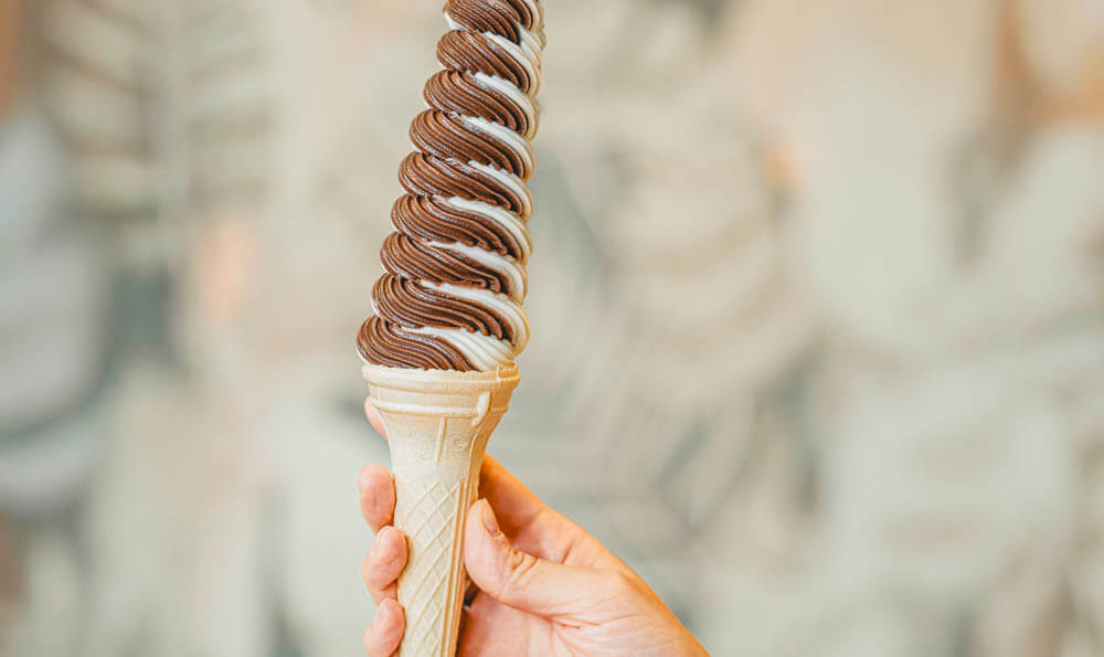 Tall and spiralled – twist ice cream
