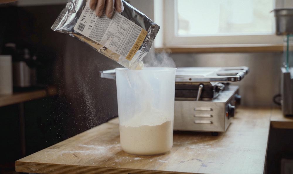Waffle mix – standardising flavour and streamlining the preparation process